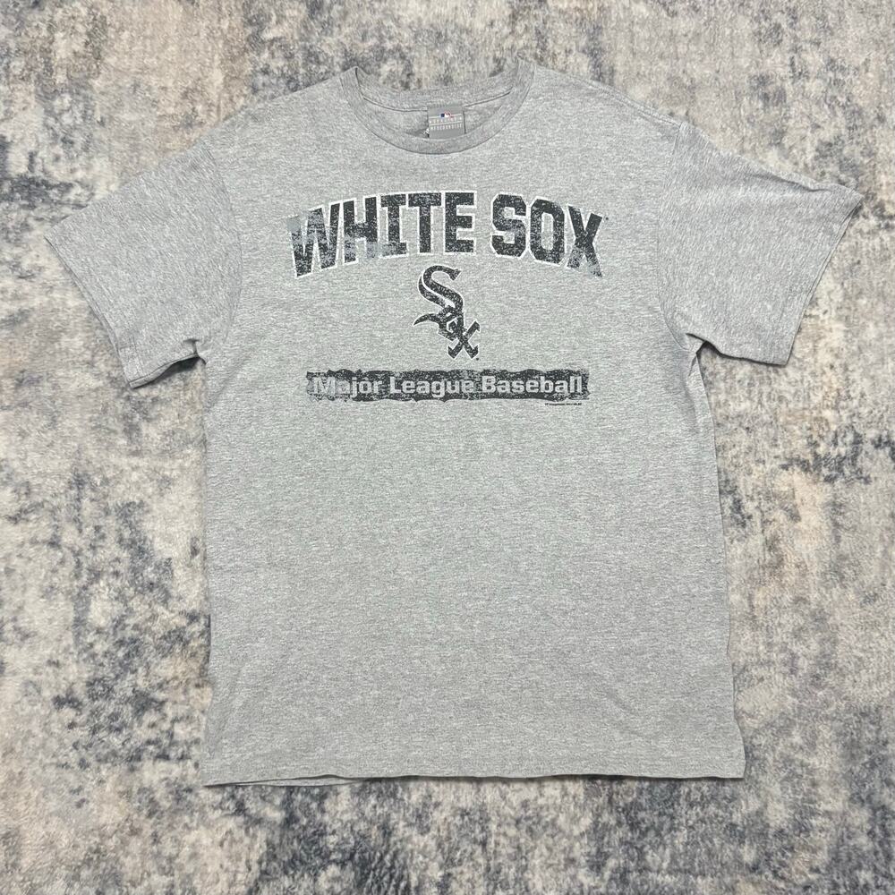 Y2K Chicago White Sox MLB Graphic T Shirt Mens Large Gray